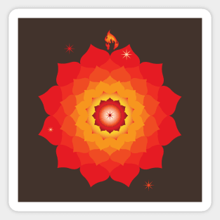 Fire Mandala Sticker